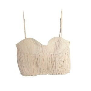 Zara Beige Textured Tank Top